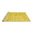 thumbnail image 2 of Ahgly Company Machine Washable Indoor Round Abstract Yellow Contemporary Area Rugs, 5' Round, 2 of 4