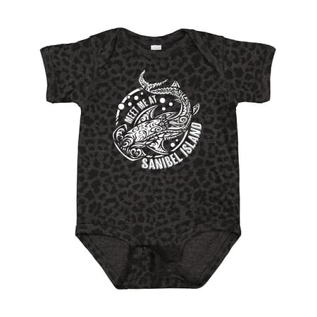 

Inktastic Meet Me at Sanibel Island Shark Design Gift Baby Boy or Baby Girl Bodysuit