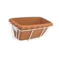 thumbnail image 2 of S SERENABLE Hanging Planter for Balcony Railing Flower Pot for Deck Garden Railing Fence brown and white, 2 of 9