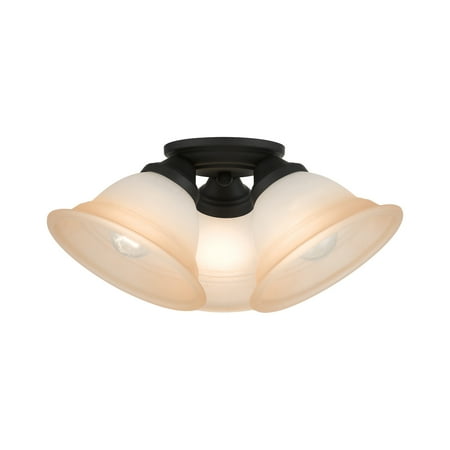 

Livex Lighting 40729 Wynnewood 3 Light 16 Wide Semi-Flush Ceiling Fixture - Black