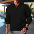 thumbnail image 2 of Mlzmgr Cardigans for Men Full Zip Collared Neck Long Sleeve Mens Business Casual Work Shirts Solid Color, 2 of 9