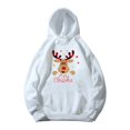 thumbnail image 4 of Sudadera con capucha blanca de Feliz Navidad para niños, sudadera bonita para fiesta de Navidad para niño o niña, ropa de moda con estampado de Papá Noel y ciervos para niños, 4 of 5