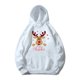 thumbnail image 4 of Sudadera con capucha blanca de Feliz Navidad para niños, sudadera bonita para fiesta de Navidad para niño o niña, ropa de moda con estampado de Papá Noel y ciervos para niños, 4 of 5