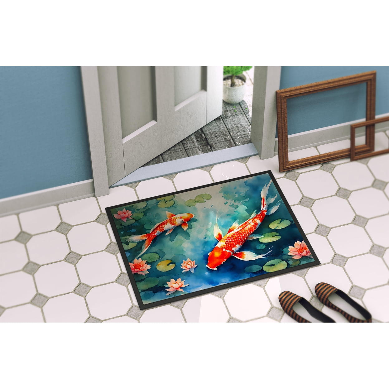 Carolines Treasures DAC2798MAT 0.15 x 18 x 27 in. Koi Fish Doormat