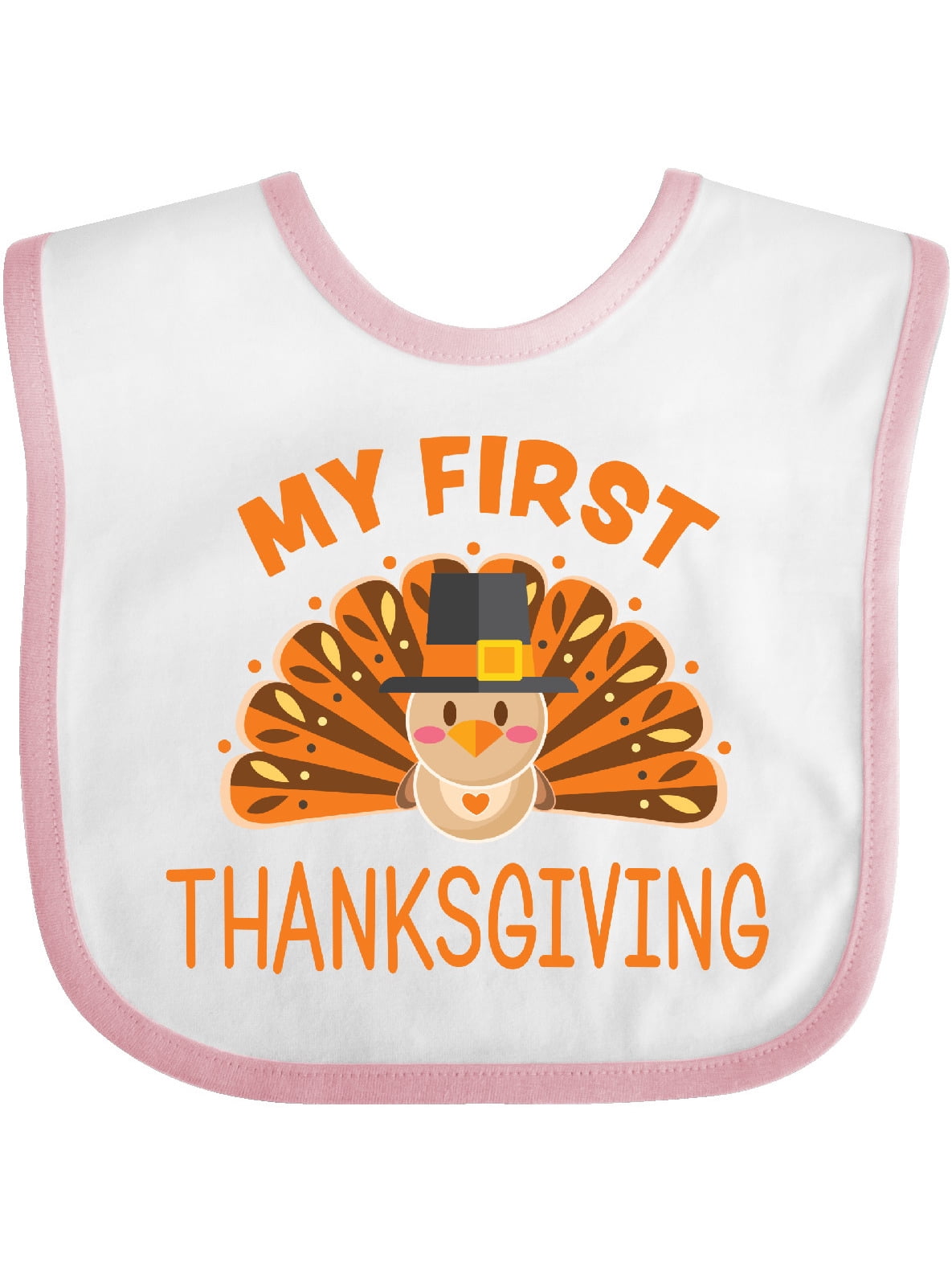Cute Turkey My 1st Thanksgiving Baby Bib - Walmart.com ...