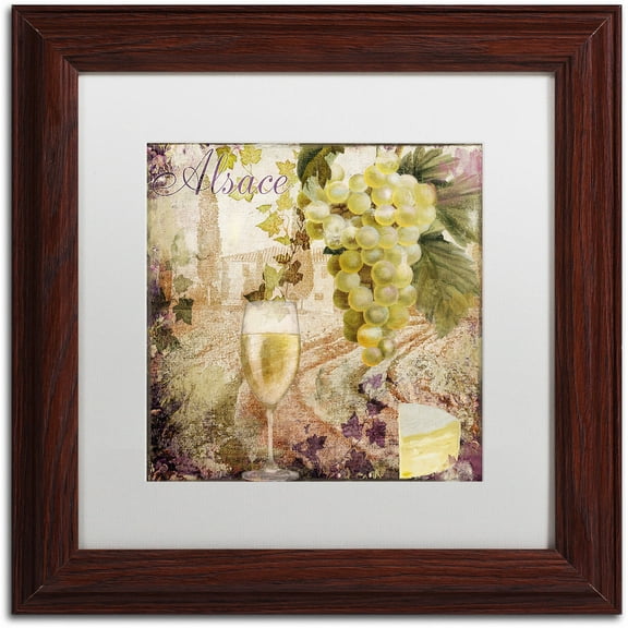 Trademark Fine Art "Wine Country I" Canvas Art by Color Bakery White Matte, Wood Frame
