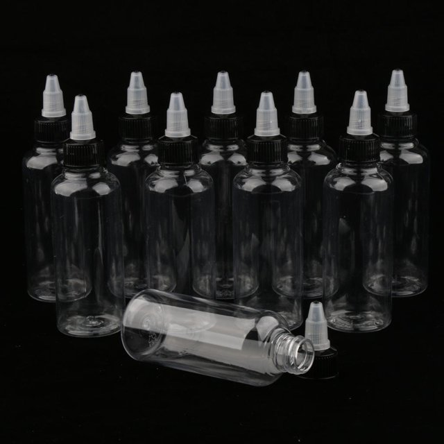 50x 100ml Botellas de Maquillaje Yinane punta de Plástico Para Apósitos de pintura
