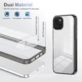 thumbnail image 3 of for iPhone 15 Plus Crystal Clear Case [Anti-Yellowing] Anti-Scratch Transparent Hard Back and Flexible Edge [Military Grade Drop Protection] Shockproof Phone Cover for iPhone 15 Plus, Black, 3 of 8