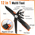thumbnail image 4 of Fathers Day Mens Gifts for Husband Dad, Pocket Multitool with LED Fire Starter, Birthday Dad Gifts for Men Him, 12-in-1 Pocket Tools for Fishing Camping Gear, EDC Gear Tools, Cool Gadgets Stuff, 4 of 8