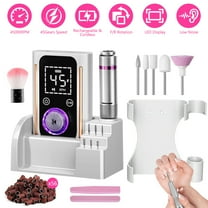 Imountek Portable Nail Drill Machine, 45000 RPM Professional Electric Nail File Kit with 11 Bits for Salon Home Manicure