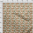 thumbnail image 2 of oneOone Polyester Lycra Dark Beige Fabric Cloud & Bird Cartoon Fabric For Sewing Printed Craft Fabric By The Yard 56 Inch Wide, 2 of 4