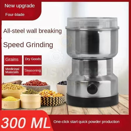 Electric Coffee Bean Grinder Nut Seed Grind Spice Crusher Mill Blender / Silver
