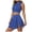 Blue, variant on Women's 2 Piece Crop Top & Skirt Set Bold Asymmetrical Mini Dress for Festival Party Wear（Blue， M）