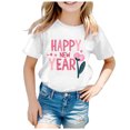 thumbnail image 4 of LUOGENLI Spring T Shirts Valentine's Day for Girls 12-14 Kids New Year 2025 Printed Short Sleeve T Shirt Tops Casual Crop St. Patrick's Day T Shirts for Girls 10-12 Spring White 10-11 Years, 4 of 4
