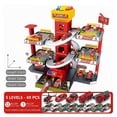 thumbnail image 6 of 5-Level Parking Garage Playset with Tracks & Elevator – Fire Rescue Toy Set with 12 Alloy Cars & 1 Airplane – Educational STEM Building Toy Gift for Kids Ages 3+, 6 of 8