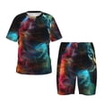 thumbnail image 1 of Balery Neon Spectrum Cat Portrait Conjunto de Pijama Infantil de Manga Corta con Estampado – Ropa de Dormir de Algodón Suave-XX-Large, 1 of 6