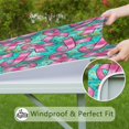 thumbnail image 6 of Breast Cancer Square Fitted Tablecloth with Elastic Edge,Square Table Cover,Washable Elastic Table Cover for Home Kitchen Party Decor 36"x36", 6 of 6
