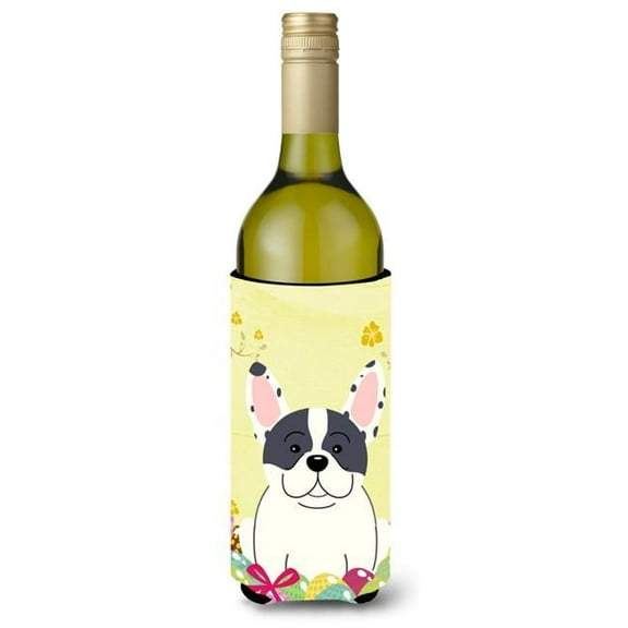 Carolines Treasures BB6011LITERK Easter Eggs French Bulldog Piebald Wine Bottle Beverge Insulator Hugger