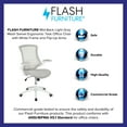 thumbnail image 5 of BizChair Mid-Back Light Gray Mesh Swivel Ergonomic Task Office Chair with White Frame and Flip-Up Arms, 5 of 16