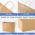 thumbnail image 4 of 100Pack Large Paper Bags with Handles, 16x6x12 Inch Brown Paper Bag Kraft Shopping Bags for Business Merchandise Wedding Party Favor, 4 of 7