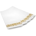 thumbnail image 5 of Munfix 700-Piece Dinnerware Set - 200 Rim Plates, 300 Silverware, 100 Plastic Cups, 100 Linen-Napkins - Gold, 5 of 6