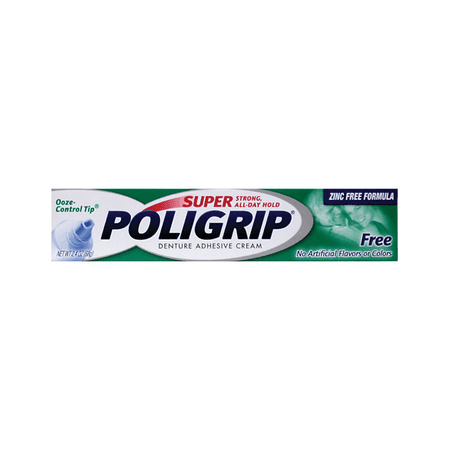 Poligrip Super Poligrip Denture Adhesive Cream 2.4 oz (Best Way To Remove Denture Adhesive From Dentures)
