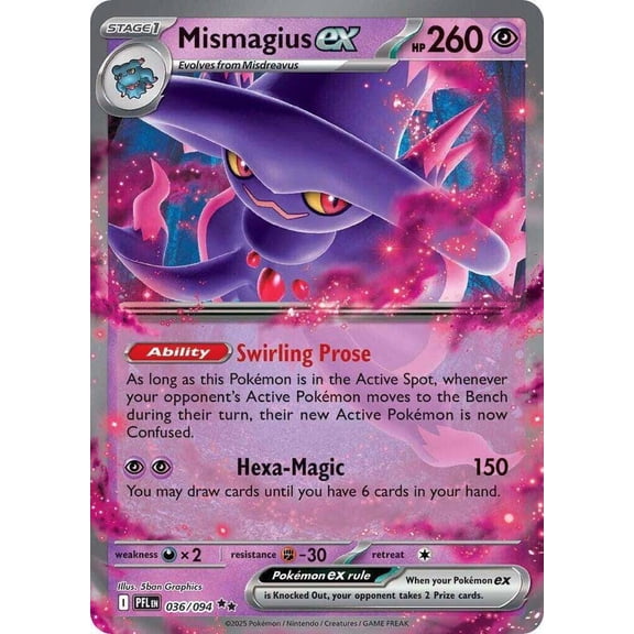 Pokemon Phantasmal Flames Double Rare Mismagius ex #36