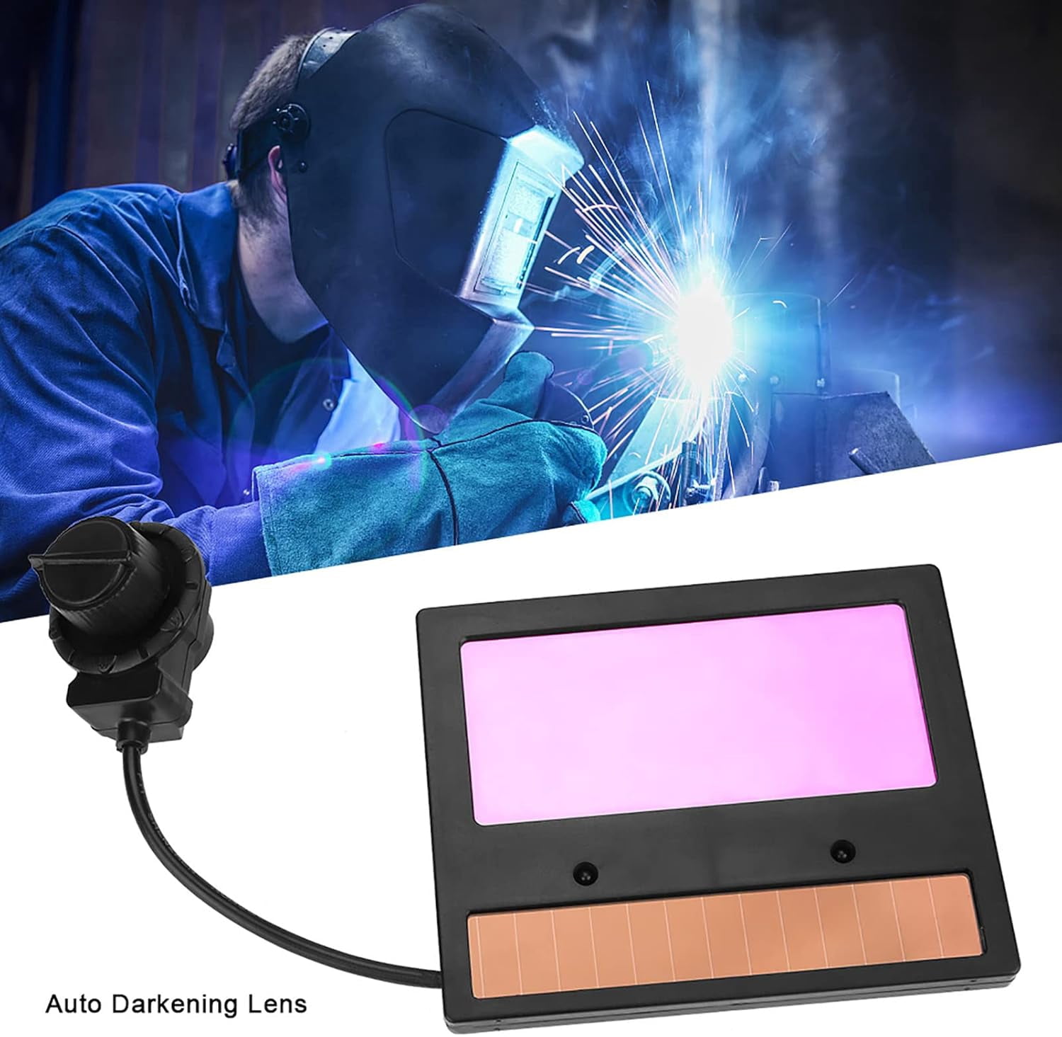 Gamvdout Solar Welding Helmet Lens TX600C Auto Darkening Lens for Welding Grinding 110 * 90mm Welding Helmets