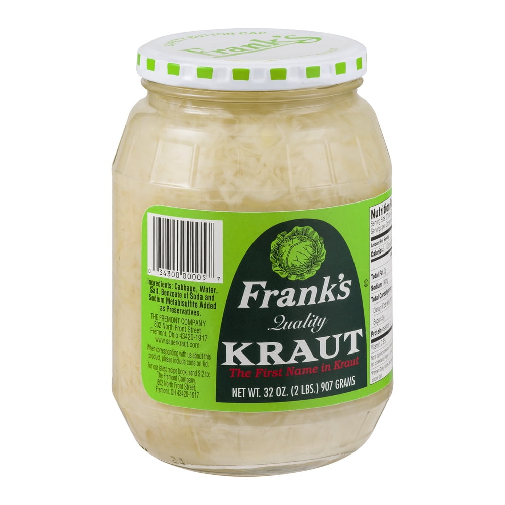 Frank's Quality Shredded Sauerkraut, 32 Oz Jar