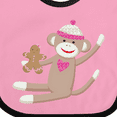thumbnail image 4 of Inktastic Sock Monkey Gingerbread Boys or Girls Baby Bib, 4 of 4