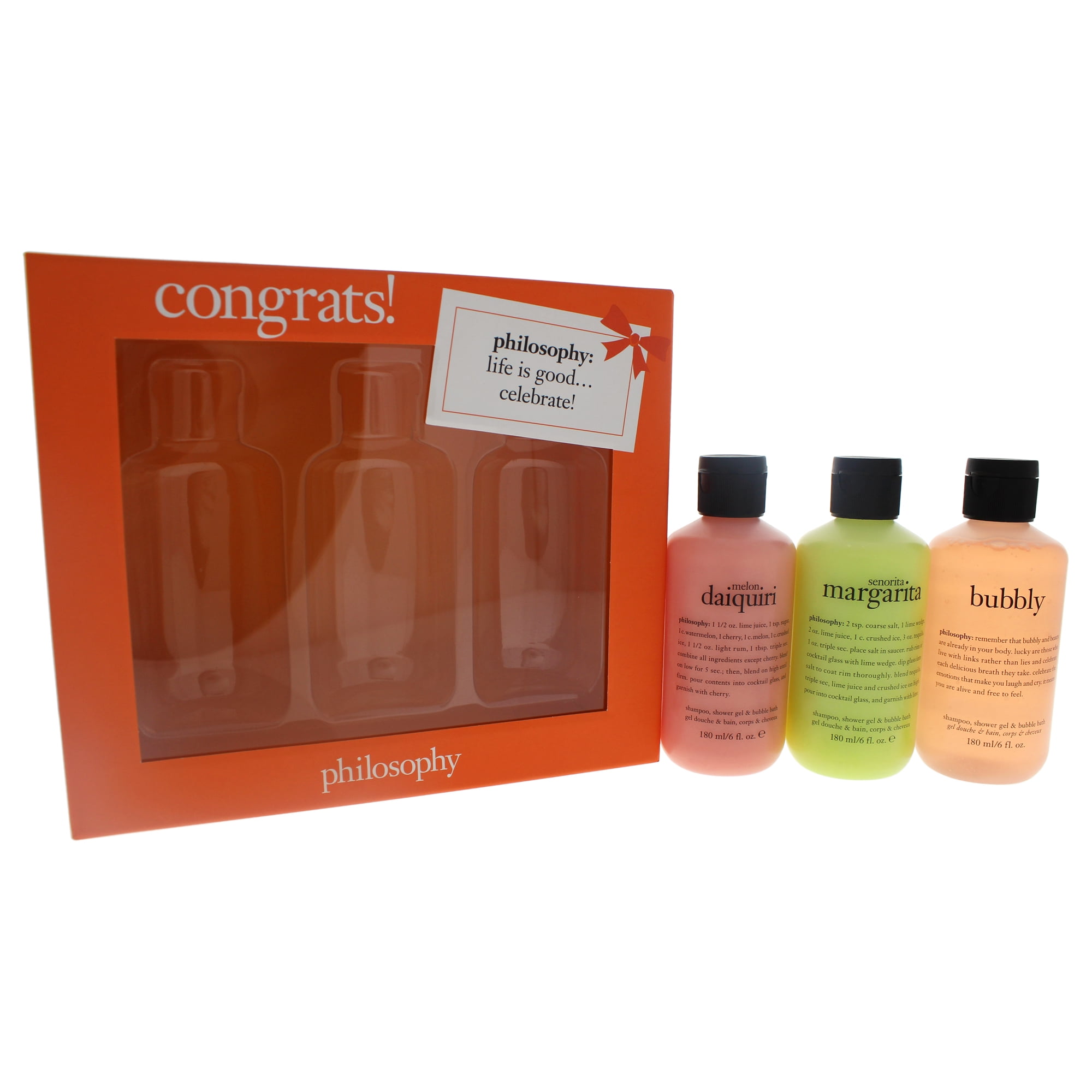 Philosophy Congrats! Shampoo, Shower Gel & Bubble Bath, 3 Piece Gift