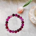 thumbnail image 3 of de elegante redonda, 10 pulseras de joyería clásicas unisex románticas cadena para regalos compromiso San Valentín mujeres dama rojo Yinane Pulsera de cuentas, 3 of 8