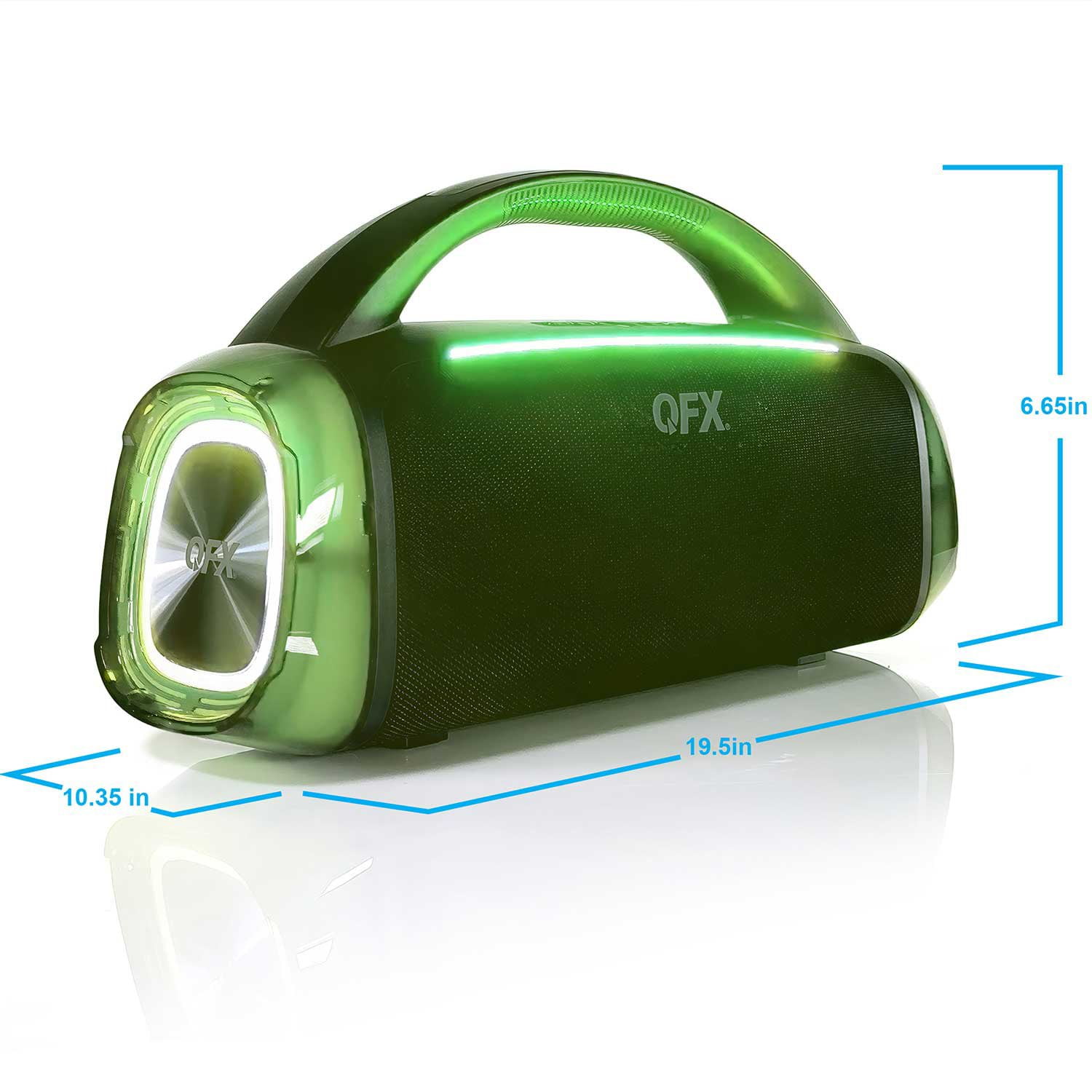 QFX BT-ZX10 Rugged Bluetooth Stereo Boombox Speaker