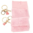 thumbnail image 6 of FUEENIRVA Change Purse Keychain Key Chain Pink Plush 2Pcs, 6 of 8