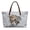 3D Cat, variant on French Bulldog Print Tote Bag for Women Portable Handle Handbag Fashion Weekender Bag with Inner Pocket for Travel Vacation