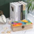 thumbnail image 4 of 7.9×2.3 In Wooden Boxes Durable Easy To Use Dustproof Prevent Slippery Delicate And Cabinet Gray Tie-dye Background Rainbow Colors_1, 4 of 8