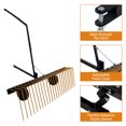 thumbnail image 2 of Acekid 60 Inch ATV Tow Behind Durable Corrosion Resistant Steel Pine Straw Rake, Heavy Duty Dethatching Landscape Rake, 2 of 6