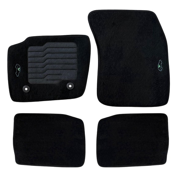 ecoMats Carpet Floor Mats for 2013 to 2020 Ford Fusion with Safety Locks and Non-Slip Heel Pad