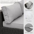 thumbnail image 6 of Outdoor Cushion Replacements Inserts and Covers for Patio Furniture Sets, Water-Resistant Cushion Replacement Set of 14pcs, Non-Slip, Gray, 6 of 7