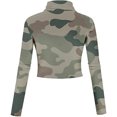 thumbnail image 4 of Women Multiple Sizes Sexy Smart Nature Printing Long Sleeve Polyester Top Blouse Shirt(Multicolor,S), 4 of 5