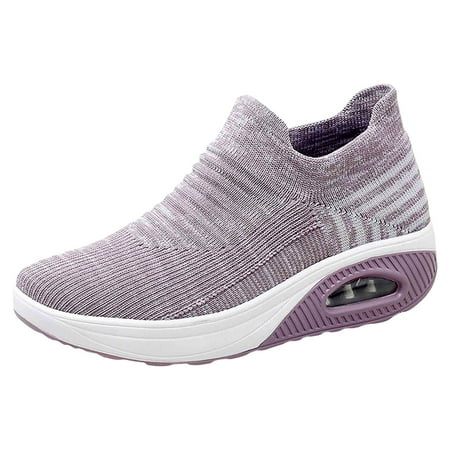 QYZEU Tenis Casuales Para Mujer Shoes for Women Dressy Casual Outdoor Women Shoes Breathable Color Sports Mesh Runing Solid Shoes Women s Leather Shoes Purple 39