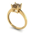 thumbnail image 2 of 1 ct Asscher Cut Simulated Champagne Diamond Solitaire Engagement Ring for Women in 18K Yellow Gold, 2 of 5