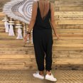 thumbnail image 3 of asdoklhq Womens Jumpsuits and Rompers,Sleeveless Jumpsuit Ladies Casual Loose Playsuit Long Trousers, 3 of 9