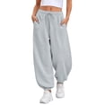 thumbnail image 3 of Gunia Women Wide Leg Pants Harem Pants Elegant Casual Pull On Jogger Pants With Pockets Soft Summer Pants, 3 of 6