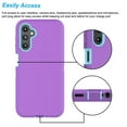 thumbnail image 3 of Galaxy A14 5G Cases, Sturdy Phone Case for Samsung A14 5G 6.6", Njjex Full-Body Shockproof Protection Heavy Duty Armor Hard Plastic & Shock Absorption Rubber Rugged Bumper 3-in-1 Case Cover - Purple, 3 of 7