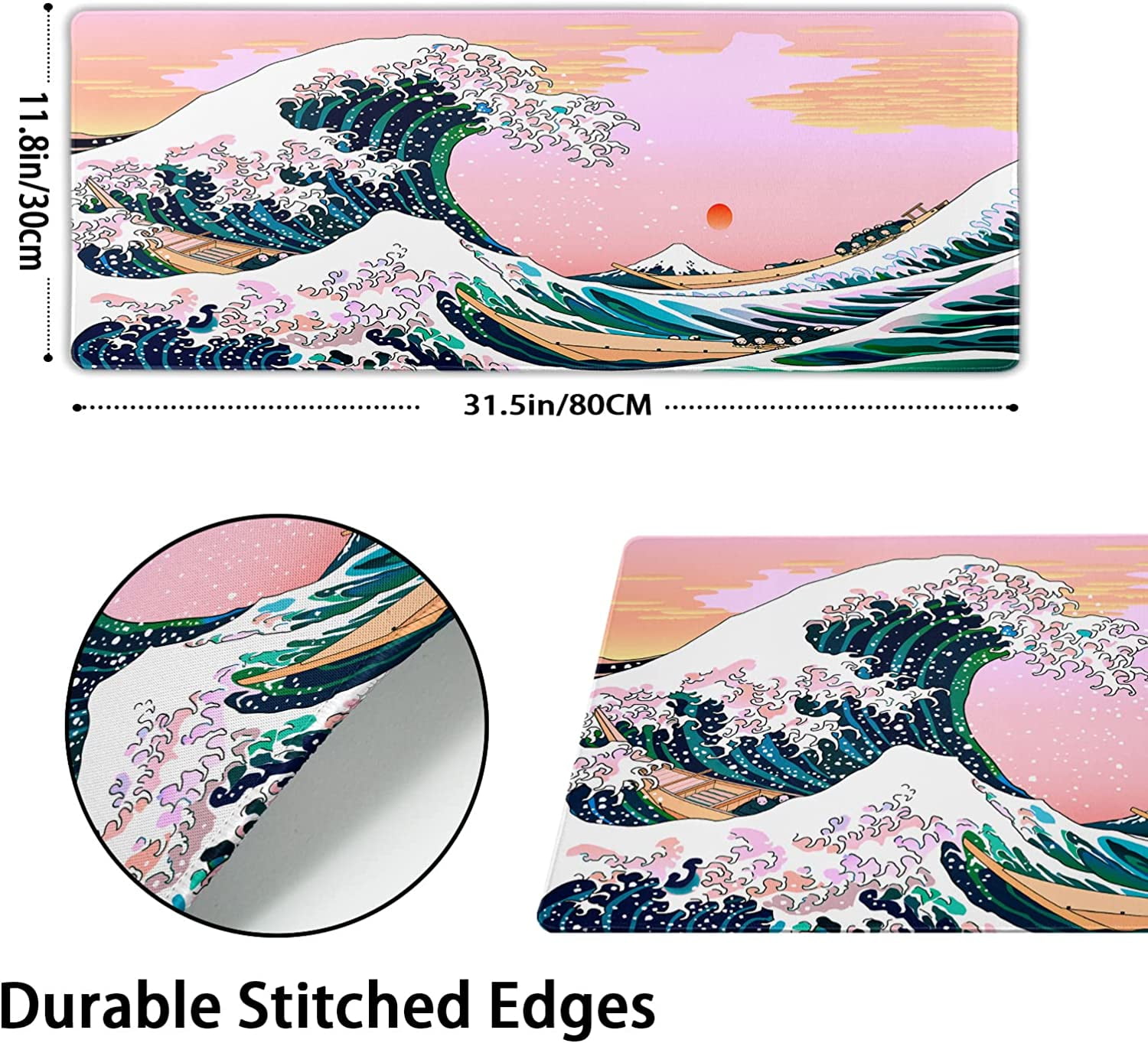 Purple Anime Sunset Desk Mat Kawaii Japanese Landscape Xl -  in 2023