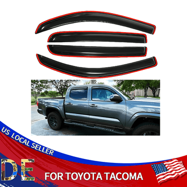 In Channel Window Vent Visor Rain Guards for 2016-2022 Toyota Tacoma Double Cab