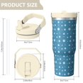 thumbnail image 4 of Floral 30oz Handheld Travel Tumbler with Handle – Double Wall Stainless Steel Insulated Cup, Flip Straw Lid, Leak-Proof & BPA-Free, Durable Hot & Cold Drink Mug,Thanksgiving, Xmas, Spring ,Flower, 4 of 6