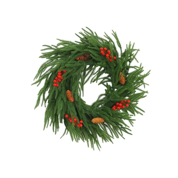 KUNPENG Christmas Wreath for School 19.69" Artificial Xmas Wreath for Front Door Outdoor Indoor Holiday Party Decor