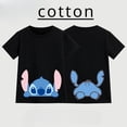 thumbnail image 3 of Camiseta infantil de algodón multicolor con cuello redondo y manga corta con estampado informal de Disney Stitch Anime de verano, 3 of 4